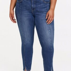 Express Mid Rise Legging Jeans Size 18R Blue Denim Stretch Skinny Fit Jeans